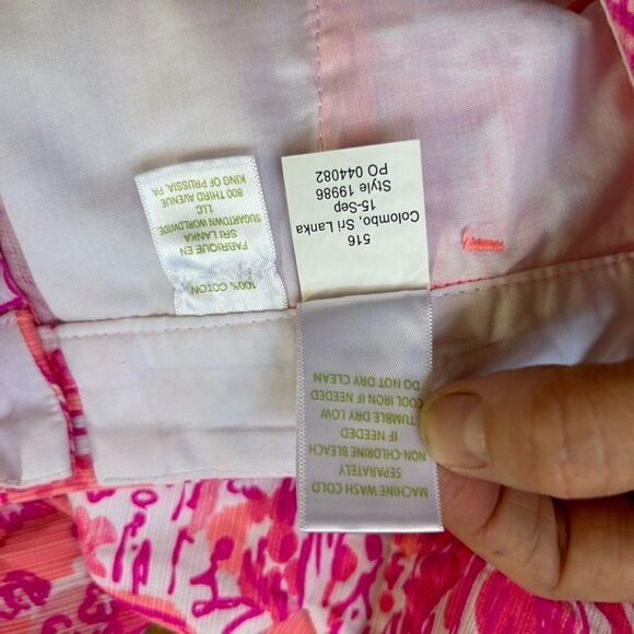 Lilly Pulitzer 0 Shorts Pink Tropical The Buttercup Shorty Scallop Rule Breakers - Picture 12 of 12